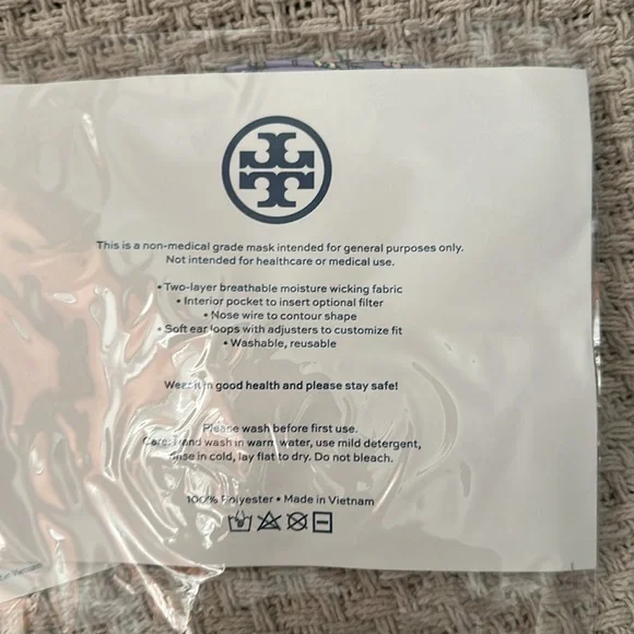 Tory Burch Set of 5 Patterned Face Masks - Picture 2 of 3
